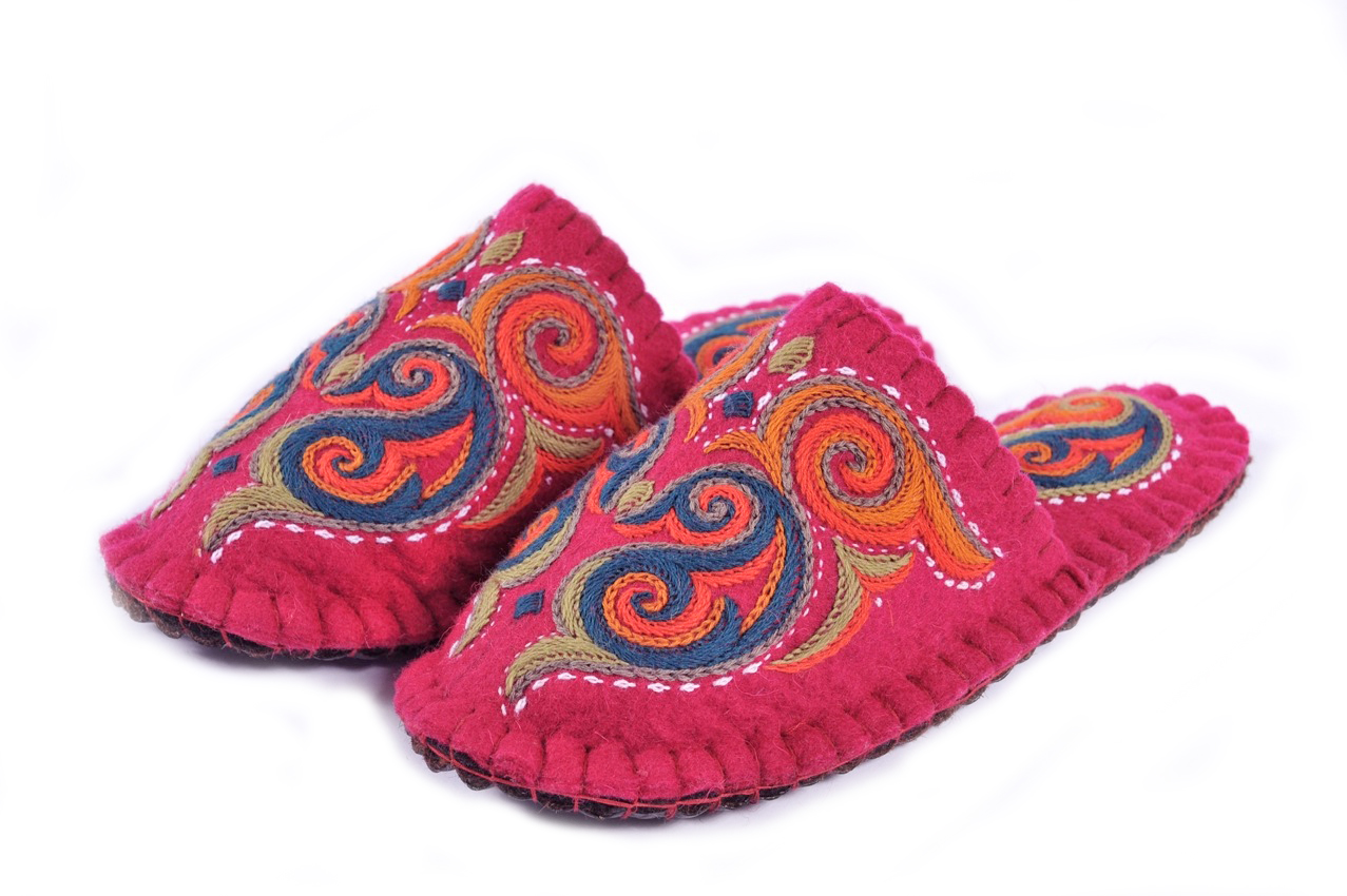 Handmade WOOL Felted Slippers With Sole. Home Shoes | Indoor Slippers | Felt Slippers on Luulla